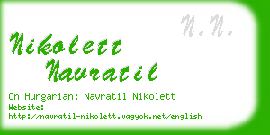 nikolett navratil business card